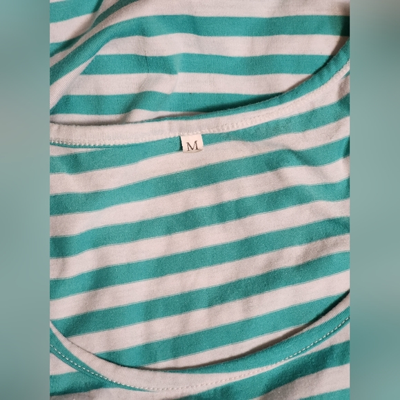 Blue/Whit Stripe Tank Maternity / Nursing Dress - Picture 4 of 4